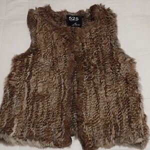525 America Brown Real Fur Vest